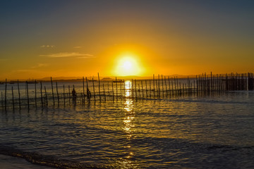 Fototapeta na wymiar sunset in Barra Grande, Bahia, Brasil