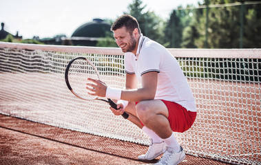 Tennis player. Sport, recreation concept