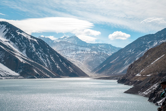 View Landscape Embalse Del Yeso Chile Cajon Del Maipo