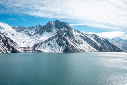 View Landscape Embalse Del Yeso Chile Cajon Del Maipo