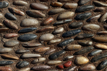 Background of many smooth stones