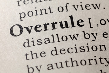 Obraz premium definition of overrule