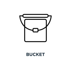 Bucket icon. Linear simple element illustration. Pail concept ou