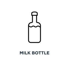Milk bottle icon. Linear Simple element illustration. Milk bottl