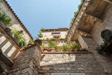 Obraz premium Croatia Trogir sightseeing a great Unesco World Heritage town during summer days.