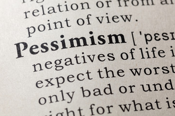 Obraz premium definition of pessimism