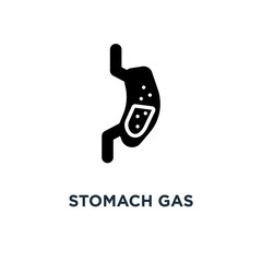 Stomach gas icon. Simple element illustration. Stomach gas conce