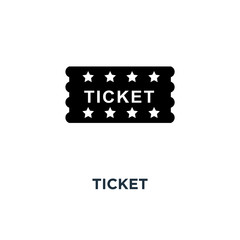 Ticket icon. Simple element illustration. Ticket concept symbol