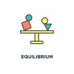 equilibrium icon. balance concept symbol design, counterpoise, creative of fragile balance of stones, to weight pros and cons, calmness or stability, funny smiley characters ride on the swing,