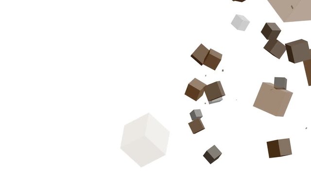 Ventisca de cubos cafes