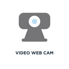 video web cam icon. chat camera , webcam concept symbol design,