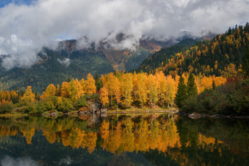 Autumn in mountains range Khamar-Daban Eastern Siberia 