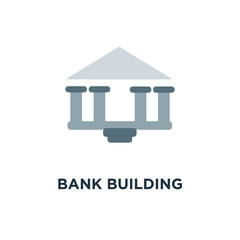 bank building icon. government concept symbol design, financial savings, investment vector illustration