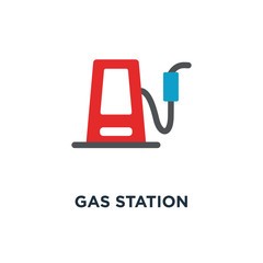 gas station icon. gasoline pump, petrol . energy sign concept symbol design, vector illustration