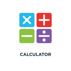Obraz premium calculator icon. mathematics sign, calculator concept symbol des