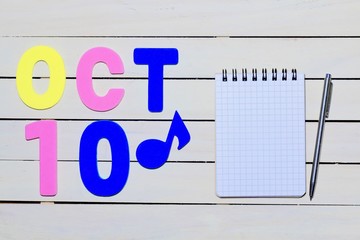 Obraz premium 十月のカレンダー