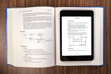 Digital Tablet on Open Book