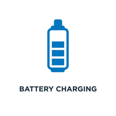 battery charging icon. power battery, electricity concept symbol