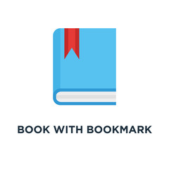 book with bookmark icon. education, book concept symbol design,