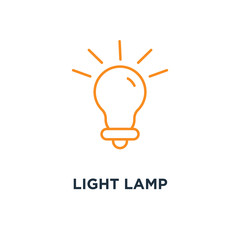 light lamp sign icon. idea concept symbol design, vector illustration