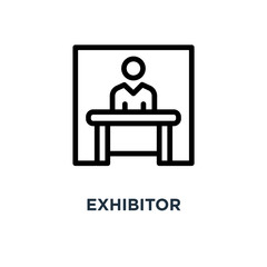 exhibitor icon. exhibitor concept symbol design, vector illustra