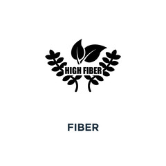fiber icon. fiber concept symbol design, vector illustration