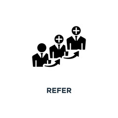 refer icon. refer concept symbol design, vector illustration