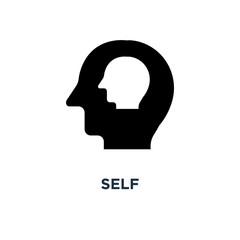 self icon. awareness concept symbol design, vector illustration