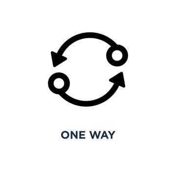 one way icon. two way concept symbol design, vector illustration