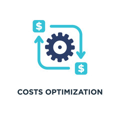 costs optimization and production efficiency icon. costs optimiz