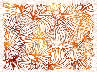 Vector colorful ginkgo leaves autumn background