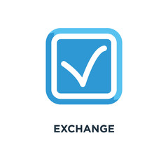 exchange icon. convertation completed concept symbol design, vec