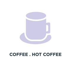 coffee . hot coffee button icon. breakfast cappuccino cup concep