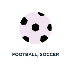 football, soccer ball icon. sport, play game concept symbol desi