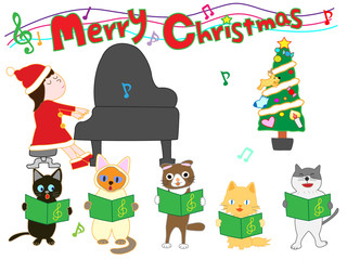 子供と猫たちのクリスマスコンサート