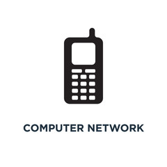 computer network icons icon. networking technology illustrations