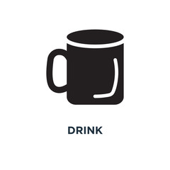 drink icons icon. beer glass, coffee cup, wine, soda and juice b