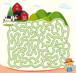 farm maze puzzle concept