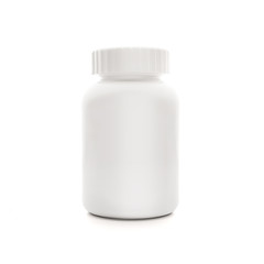  Vitamin bottle with shadow isolated on white background