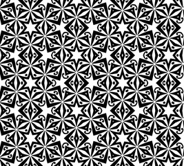 Abstract seamless black and white pattern