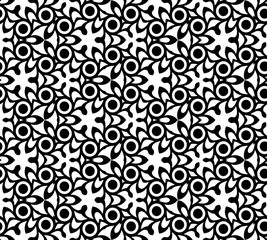 Abstract seamless black and white pattern