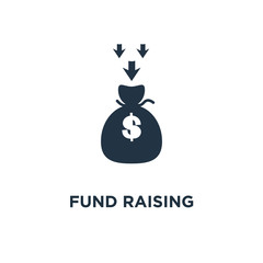 fund raising icon. financial security concept symbol design, home budget planning, return on investment, economy, savings account vector illustration