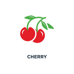 cherry icon. fruit concept symbol design, fresh healthy sweet cherries vector illustration