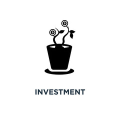 investment icon. business management concept symbol design, finance and strategy . money banking and symbols vector illustration