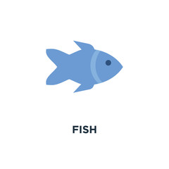 fish icon. nature, seafood concept symbol design, ocean fishing vector illustration
