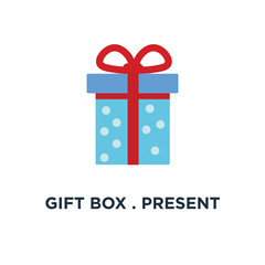gift box . present package icon. surprise concept symbol design, vector illustration
