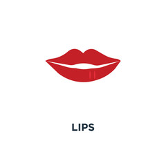 lips icon. kiss, red lipstick concept symbol design, love . mouth vector illustration
