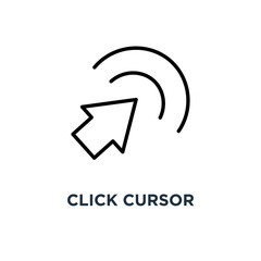 click cursor icon. click cursor concept symbol design, vector illustration