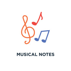 musical notes icon. musical notes concept symbol design, vector illustration