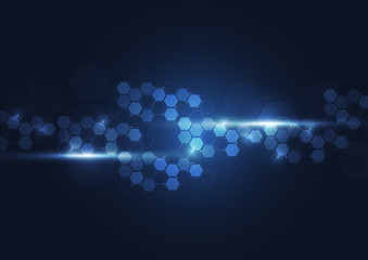 Abstract digital background with technology circuit board texture. Electronic motherboard illustration. Communication and engineering concept. Vector illustration